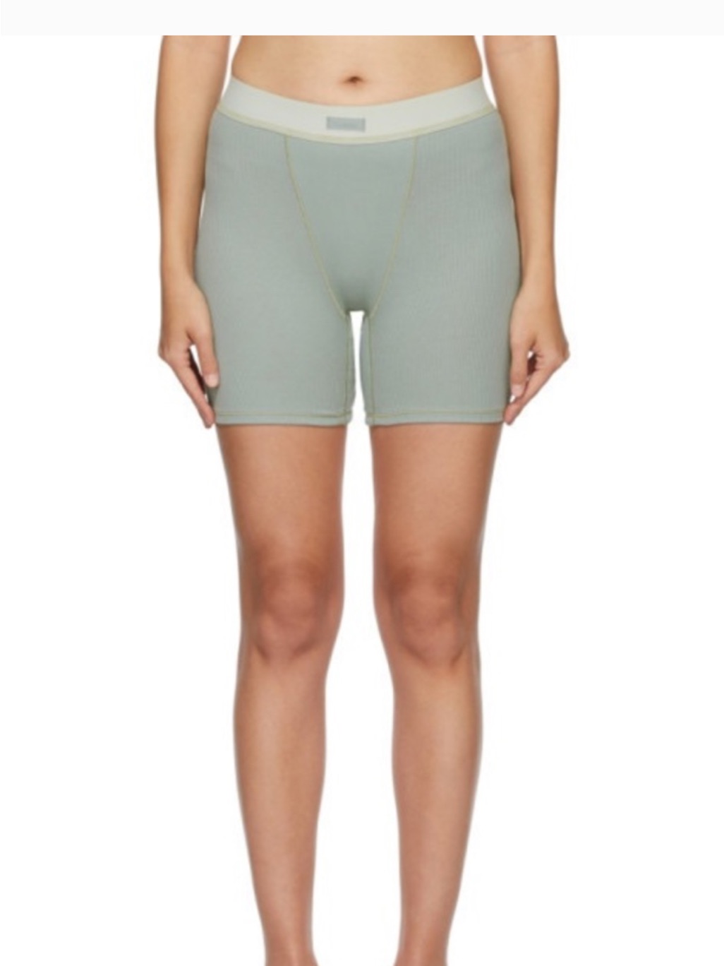 Skims Light Sage Green Ribbed Boxer Briefs Size 2x